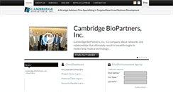 Desktop Screenshot of cambridgebiopartners.net