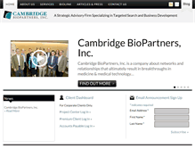 Tablet Screenshot of cambridgebiopartners.net